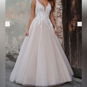 Allure - Style 3554L - Size 16 - Ivory/Champagne/Nude